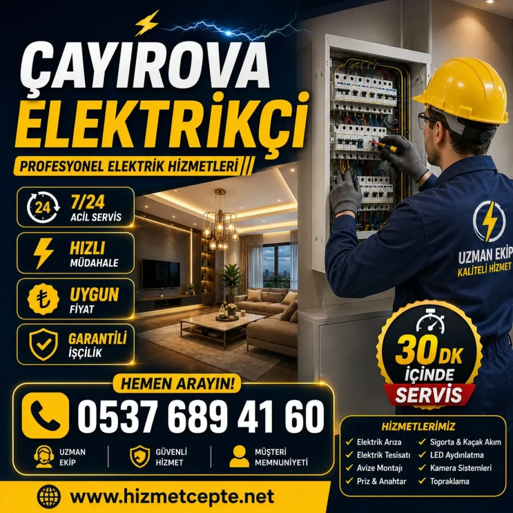 Çayırova Elektrikçi Servisi Hizmeti - 0537 689 41 60 - Acil Elektrik Ustası